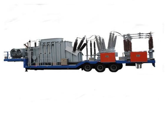 132kv پیش ساخته موبایل خودرو پیاده روی نیمه تریلر پست ترانسفورماتور